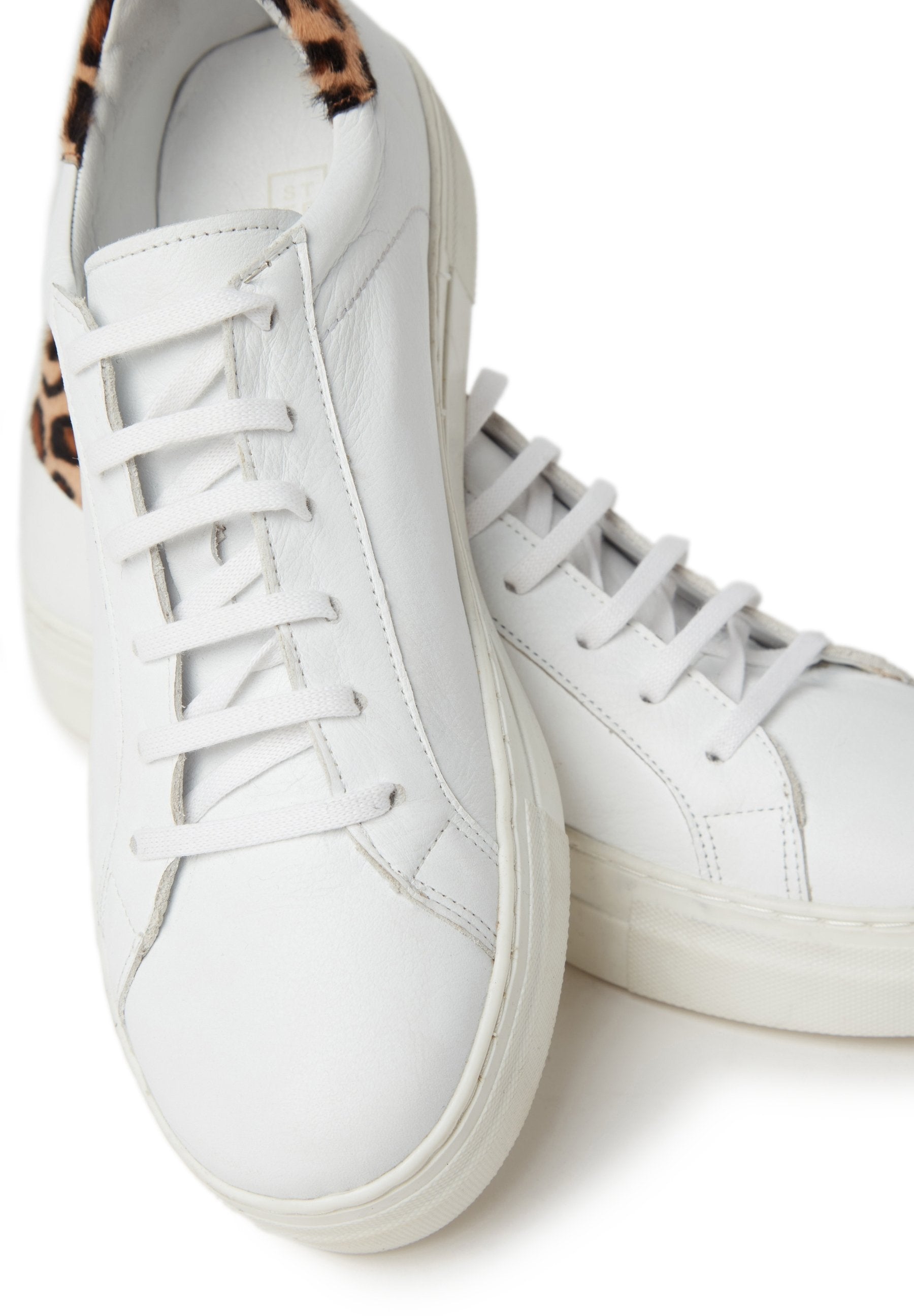 Stefanel SNEAKERS WITH ANIMAL PRINT DETAIL