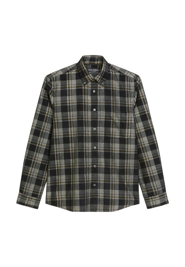 Marc O'Polo BUTTON COLLAR LONG SLEEVES ONE CHEST POCKET ROUND HEM