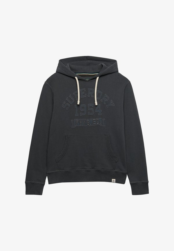 Superdry & Co SUPERDRY TONAL APPLIQUE HOODIE.. - Hoodie - washed black