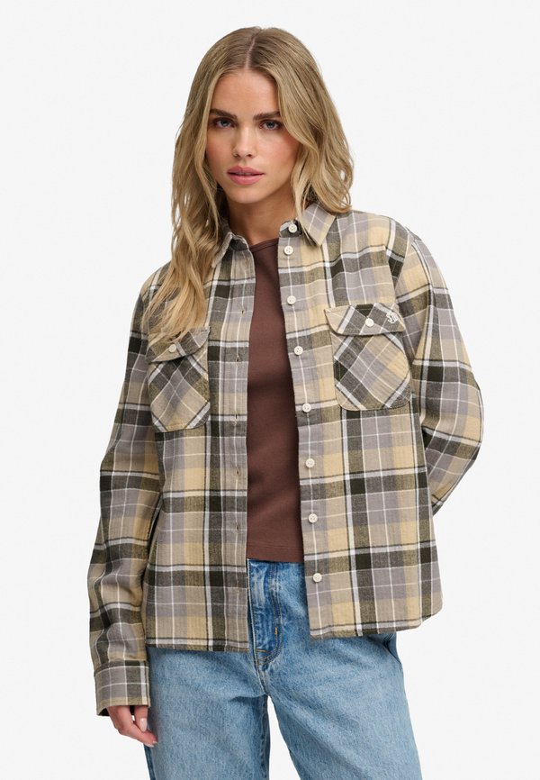 Superdry & Co SUPERDRY LUMBERJACK CHECK FLANNEL SHIRT.. - Button-down blouse - eden check brown