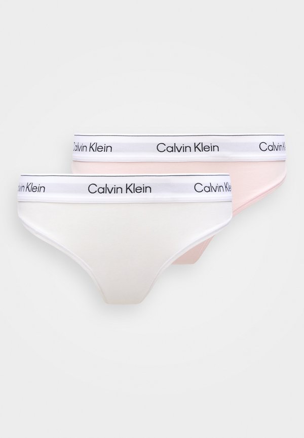 Calvin Klein Underwear 2 PACK ICON - Thong - white/cradle pink