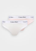 Calvin Klein Underwear 2 PACK ICON - Thong - white/cradle pink