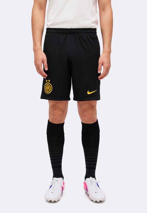 Nike Performance INTER MILAN STADIUM SHORT HOME - Sports shorts - black/university gold-coloured