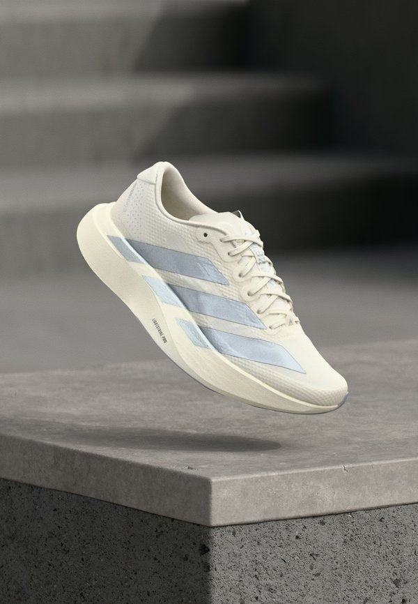 adidas Performance ADIZERO EVO SL WOVEN W - Road running shoes - core white/halo silver-coloured