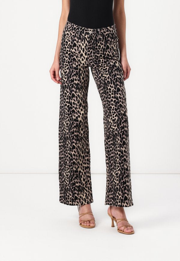 ONLY ONLJUICY ANLIE WIDE PANT - Trousers - black
