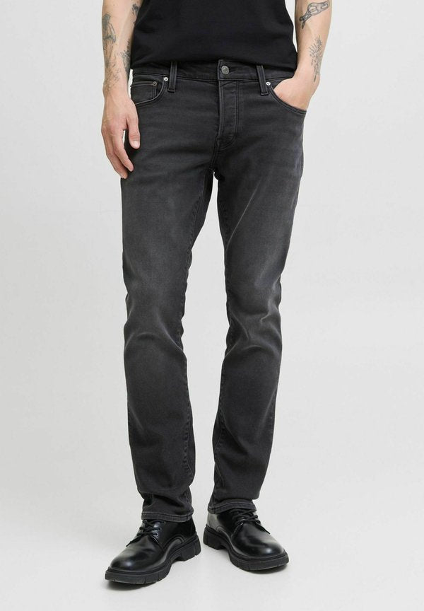 Jack & Jones Tapered fit JJIMIKE JJFOX I.K SQ 426 NOOS - Straight leg jeans - black denim