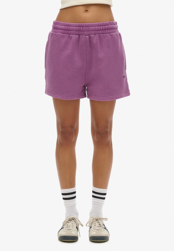 Superdry & Co VINTAGE WASH  - Tracksuit bottoms - grape jam purple