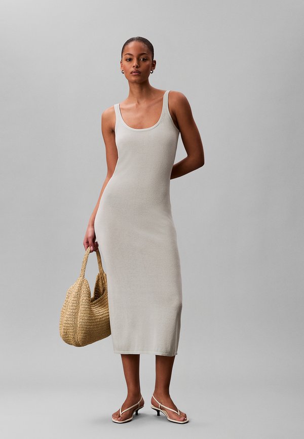 Calvin Klein Jeans TIE-BACK MIDI - Jumper dress - pale meadow