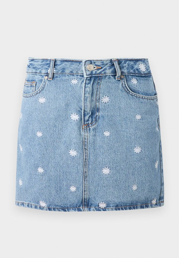 ONLY Denim ONLSTELLA Denim Denim Short - Denim skirt - light blue denim