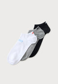 Puma LOGO STACKING SNEAKER UNISEX 3 PACK - Sneaker socks - black/grey/white