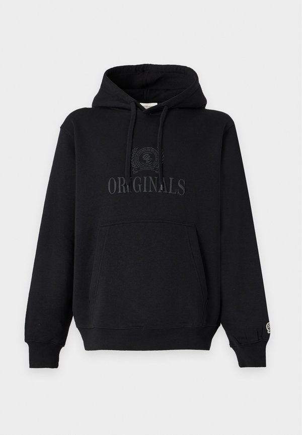 Jack & Jones JORFREDERIKSBERG MONOGRAM HOOD - Hoodie - black