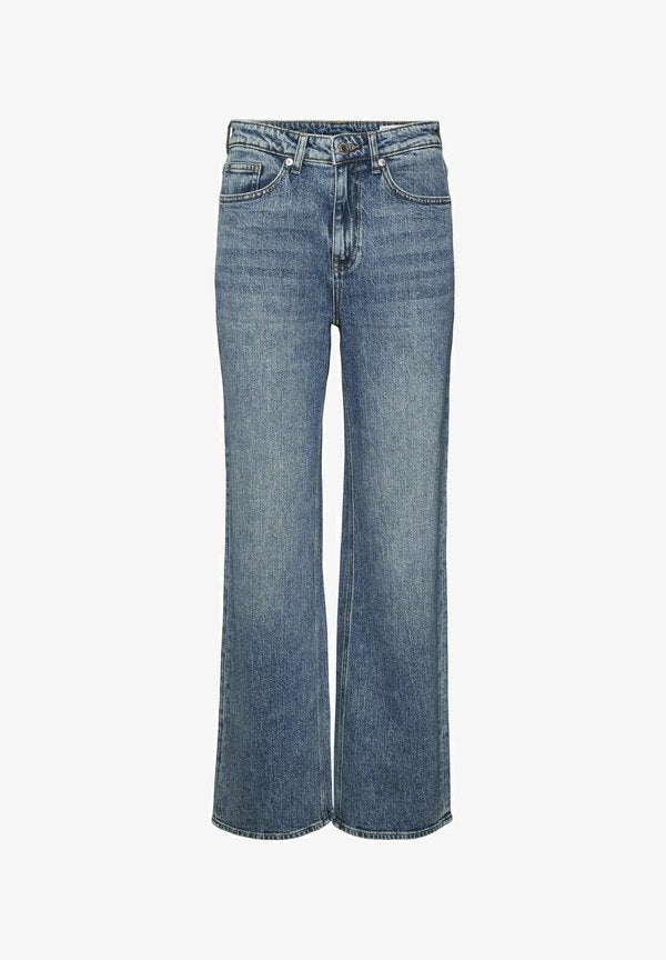 Vero Moda Wide fit VMTESSA High rise - Wide Leg - medium blue denim