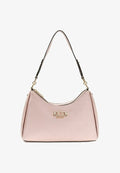 Guess ANISE DOUBLE ZIP SHOULDER BAG - Handbag - light rose logo
