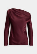 Lauren Ralph Lauren SATIN CHARMEUSE OFF-THE-SHOULDER BLOUSE