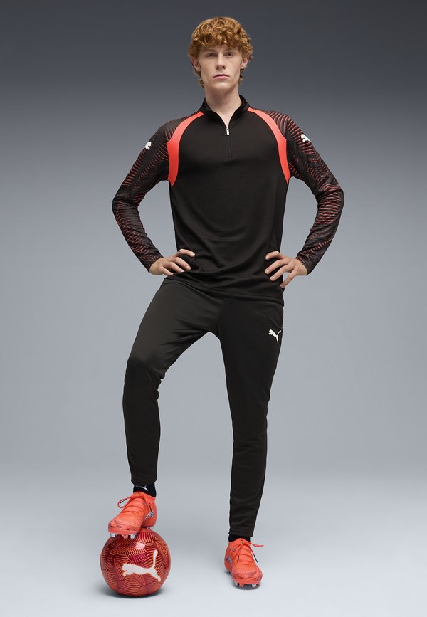 Puma INDIVIDUALFINAL FUSSBALLTOP - Long sleeved top - black-mint jelly-glowing red