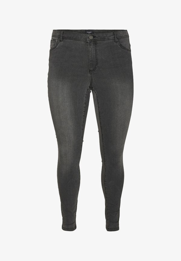 Vero Moda Curve Skinny fit VMCFANYA Mid rise - Slim fit jeans - dark grey denim