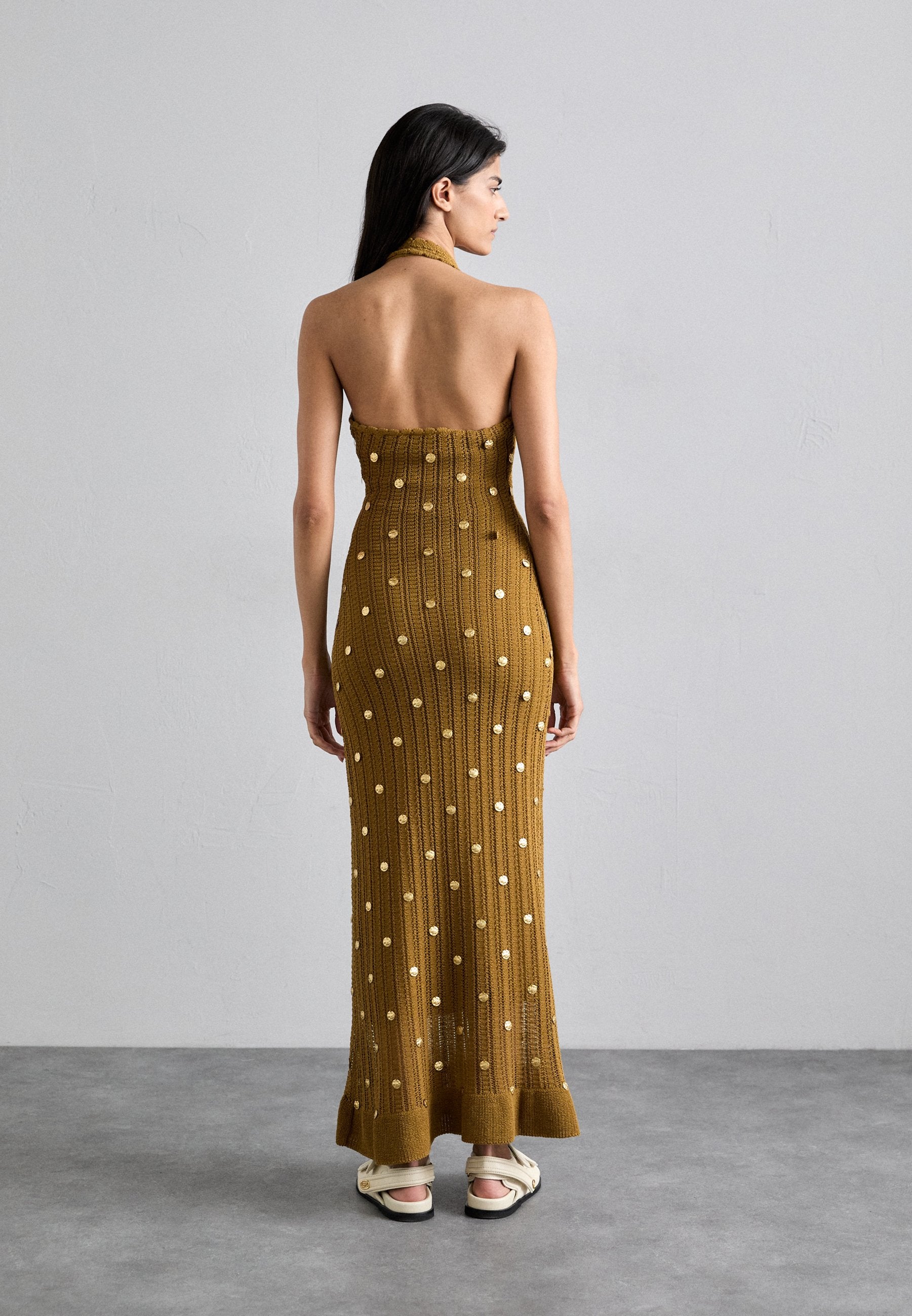 sandro ROBE MIDI MAILLE DOS NU