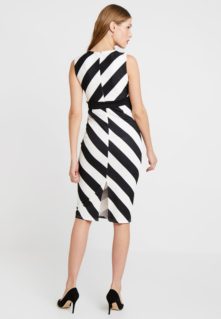 True Violet CONTRAST TIE MIDI BODYCON