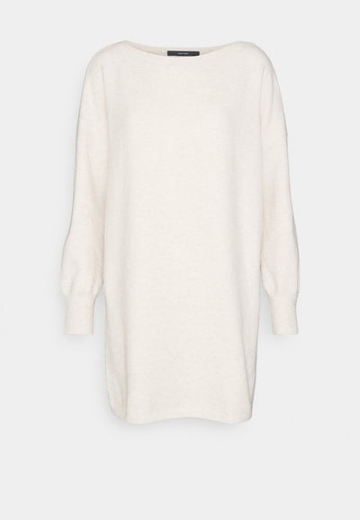 Vero Moda Petite VMDOFFY BOATNECK DRESS - Jumper dress - birch melange