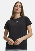 Under Armour RIVAL COTTON WASH - Basic T-shirt - black