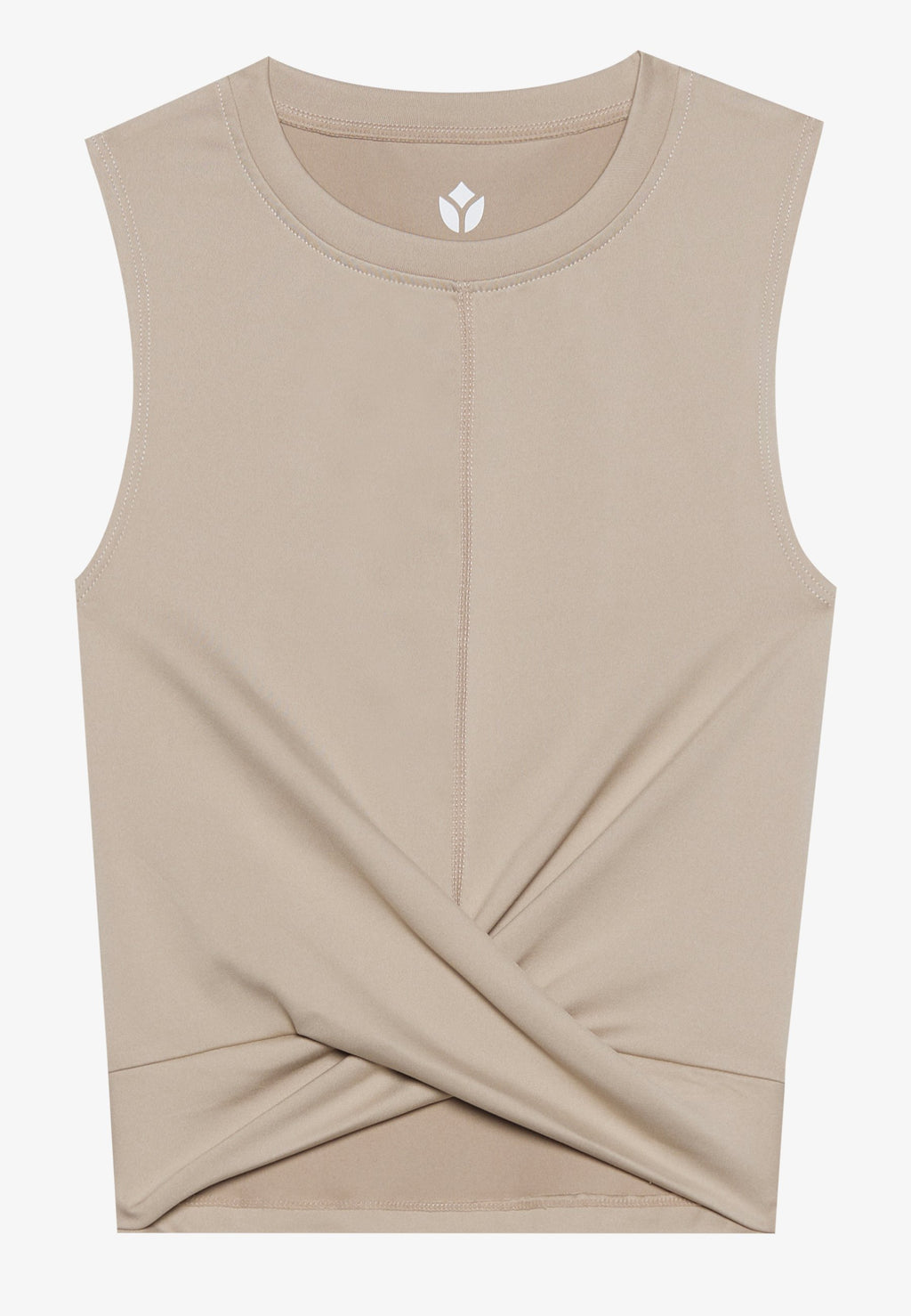 Even&Odd active CROPPED SLEEVELESS TOP WITH WRAP FRONT