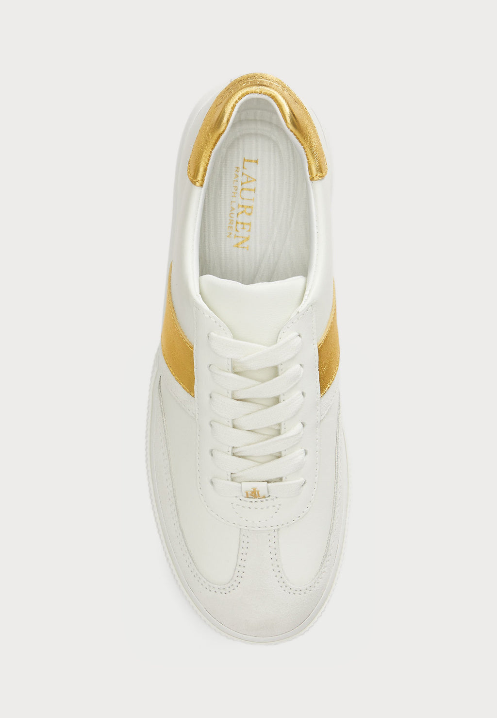 Lauren Ralph Lauren TWO-TONE BRAYLEE LEATHER & SUEDE SNEAKER
