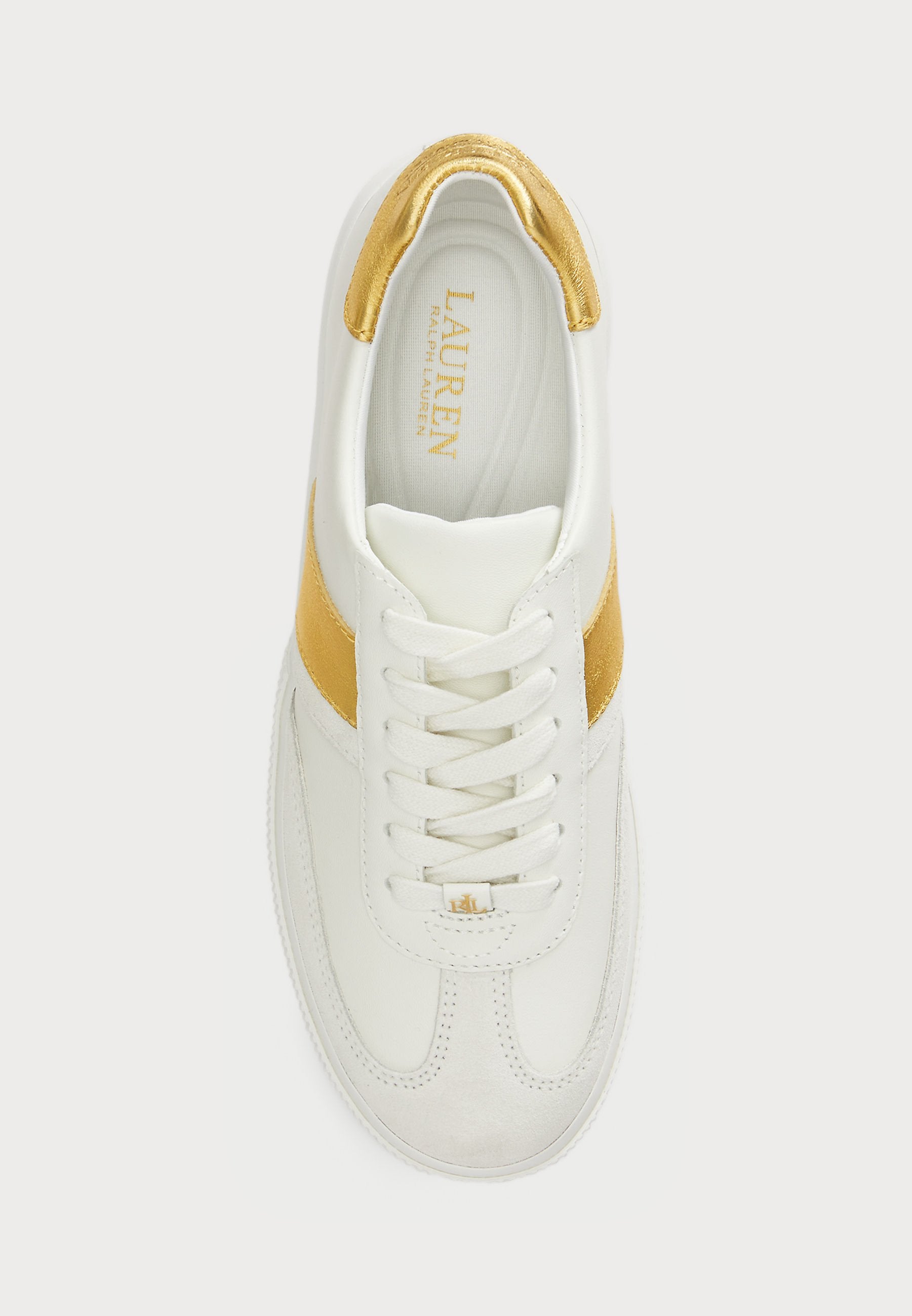 Lauren Ralph Lauren TWO-TONE BRAYLEE LEATHER & SUEDE SNEAKER