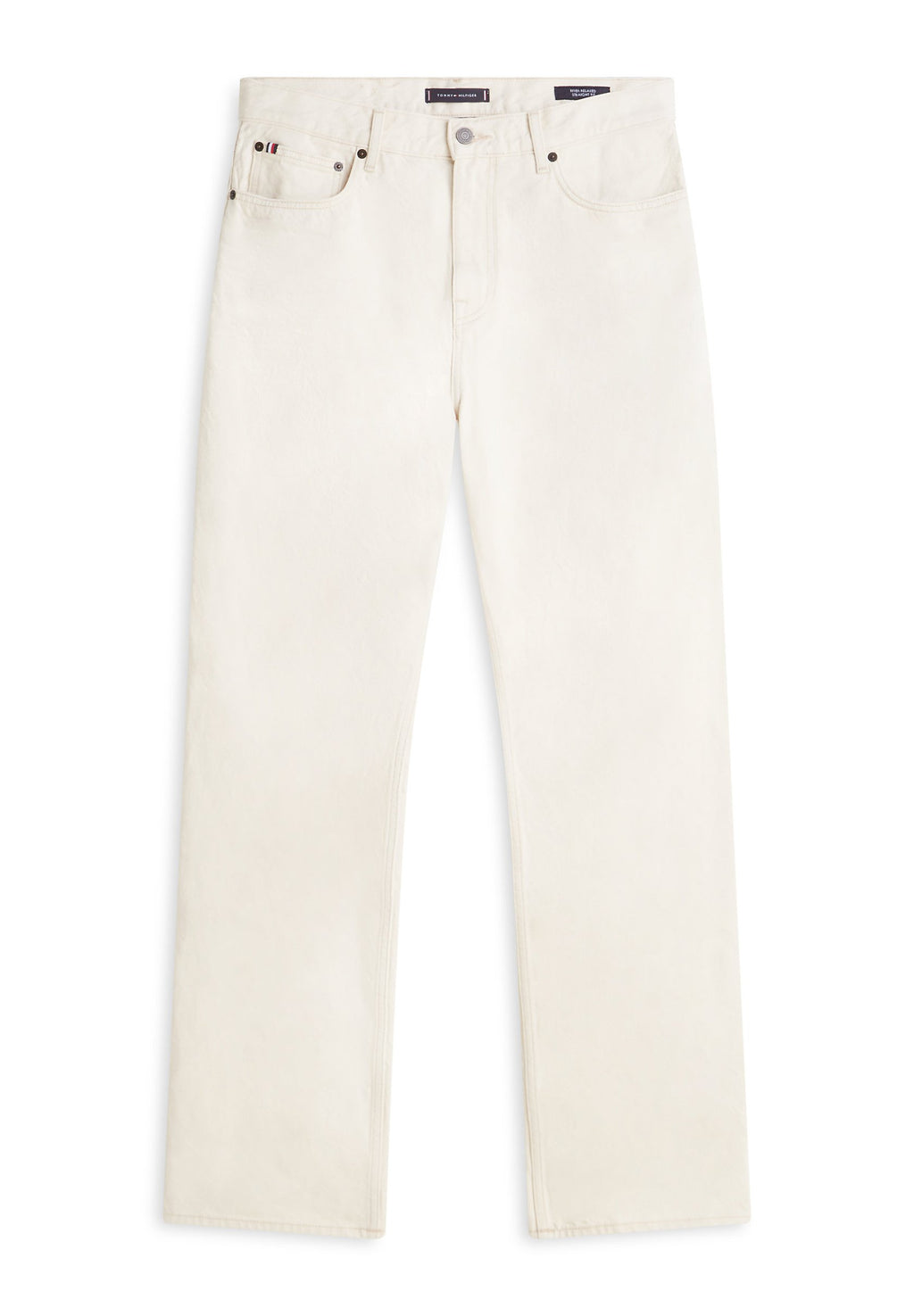 WASHED RELAXED WHITE JEANS Media 1