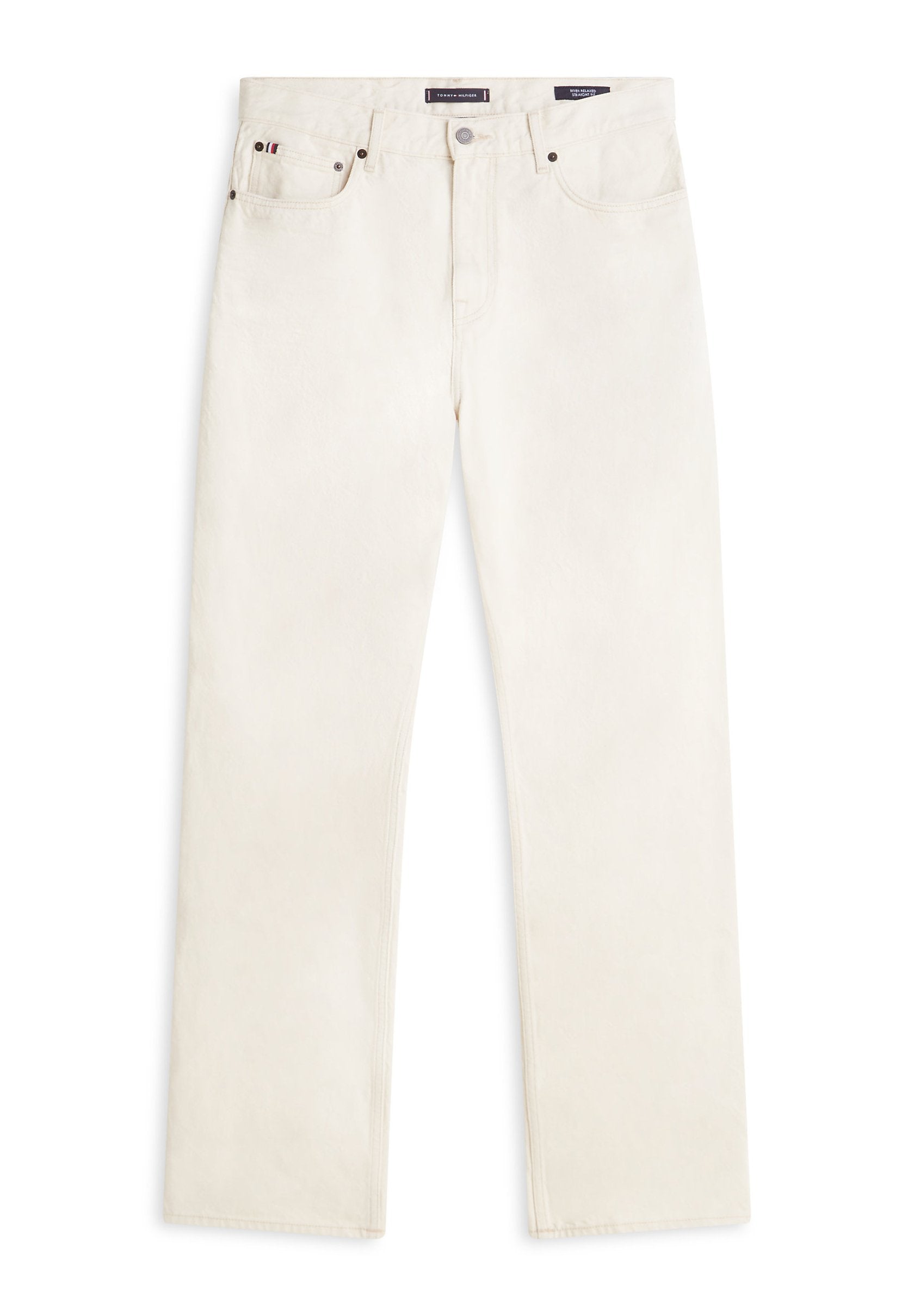 WASHED RELAXED WHITE JEANS Media 1
