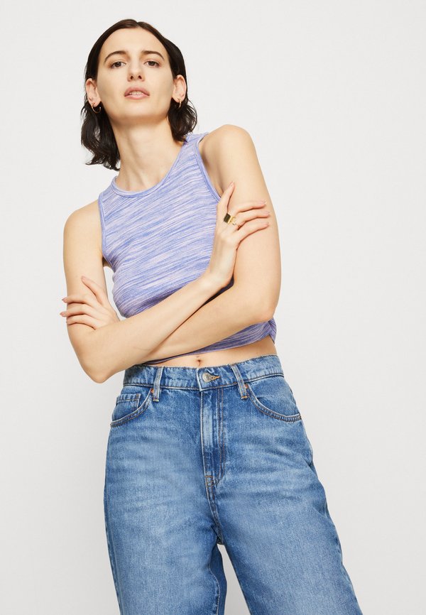 aerie HIGH RUCHED TANK SPACE DYE