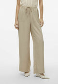 Vero Moda VMMELANEY HW LOOSE PANT WVN NOOS - Trousers - overcast