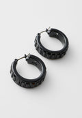PE 17MM STONE HOOP - BLK/BLACK Media 1