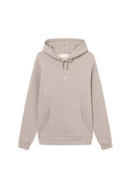 Beige Kapuzenpullover aus weichem Baumwollmix. Verfügt über eine Fronttasche, eine verstellbare Kapuze und ein minimalistisches "II"-Logo in der Mitte.
