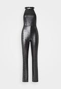 WAL G. PARTY ROZA HALTER NECK METALLIC