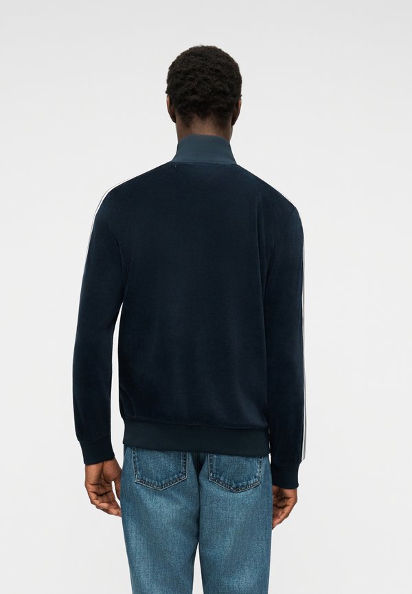 Tommy Hilfiger COLOUR-BLOCKED VELOUR ZIP-THRU TRACK JACKET