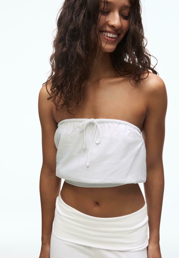 Bershka BANDEAU - Top - white