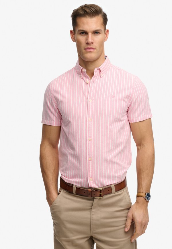 Superdry & Co SUPERDRY PREPPY OXFORD SHORT SLEEVE SHIRT.. - Shirt - cali coral optic stripe
