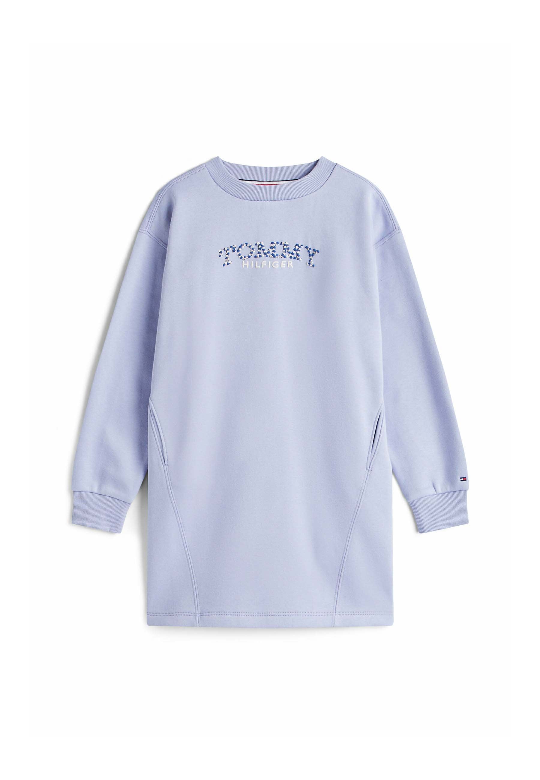 FLORAL LOGO FLEECE RELAXED SWEATSHIRT DRESS Media 1