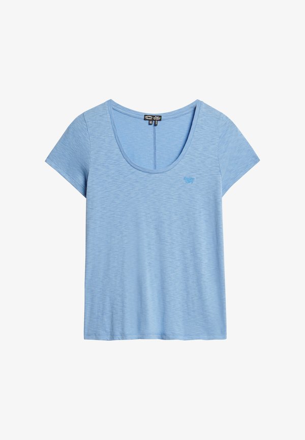 Superdry & Co SCOOP NECK - Print T-shirt - bluebell