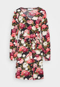 VILA VIFLORA V NECK BELT DRESS
