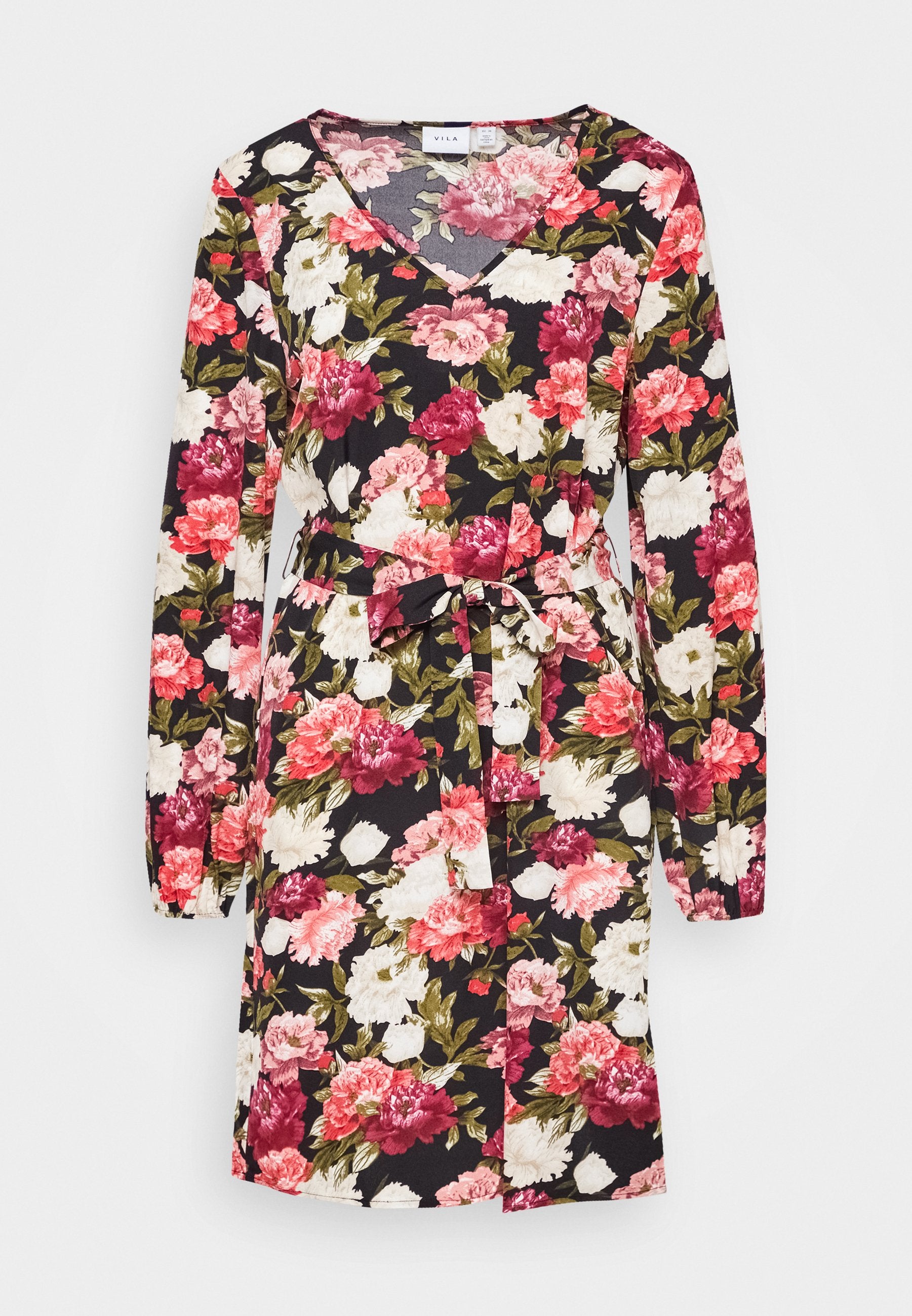 VILA VIFLORA V NECK BELT DRESS