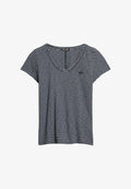 Superdry & Co SCOOP NECK - Print T-shirt - deep navy optic stripe