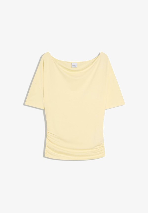 Bershka SHORT SLEEVE - Basic T-shirt - yellow