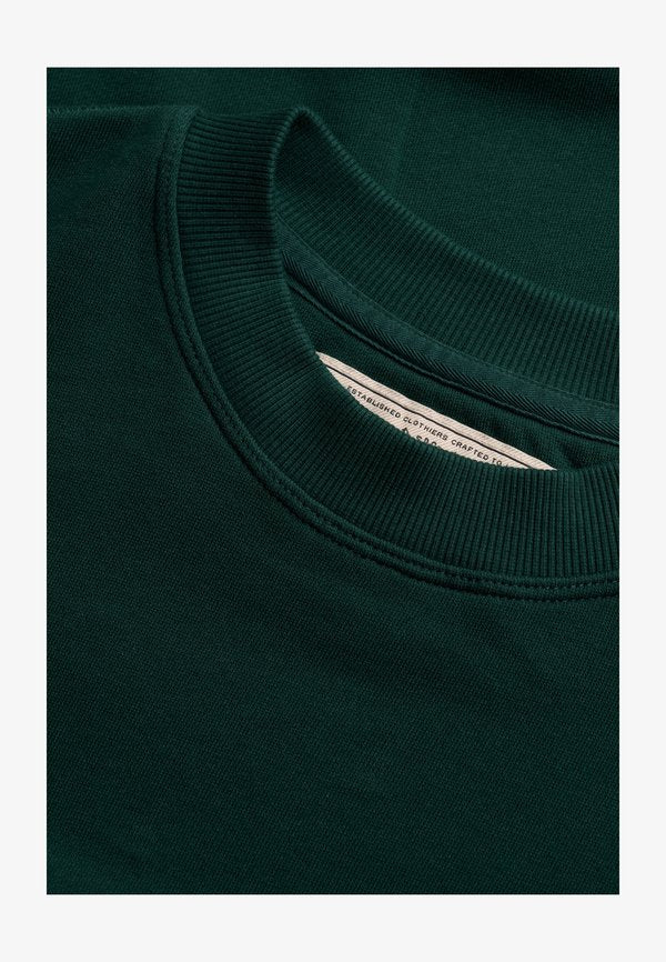 Superdry & Co SUPERDRY ESSENTIAL HERITAGE CREW.. - Sweatshirt - dark pine green