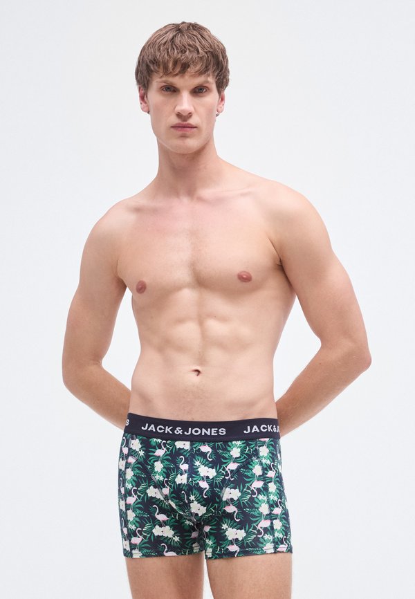 Jack & Jones JACFLAMINGO FLOWER TRUNKS 7 PACK - Trunks - black/sky captain