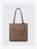 TOM TAILOR WINONA ZIP SHOPPER M - Handbag - taupe