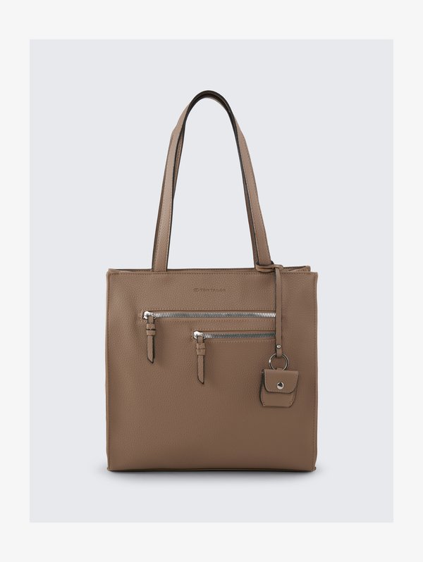 TOM TAILOR WINONA ZIP SHOPPER M - Handbag - taupe