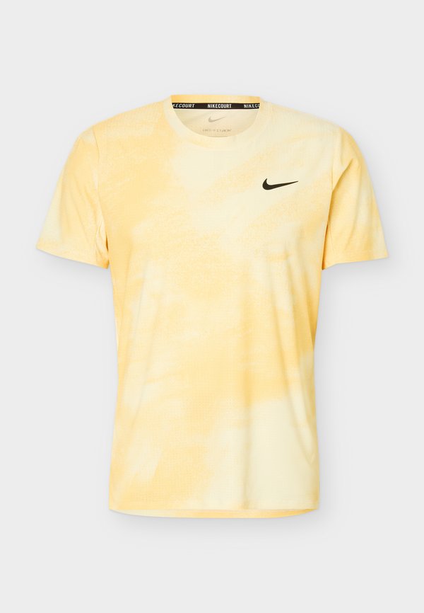 Nike Performance NIKECOURT ADVANTAGE SLAM - Sports T-shirt - alabaster/topaz gold-coloured/black