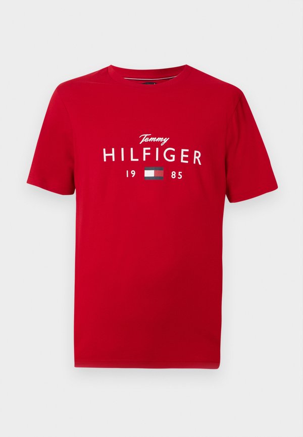 Tommy Hilfiger LOGO GRAPHIC JERSEY CREW NECK T-SHIRT - Print T-shirt - medium red