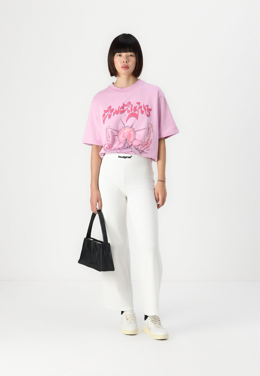 LOW LIGHTS STUDIOS® BASIC LOGO WOMAN WIDE LEG PANTS
